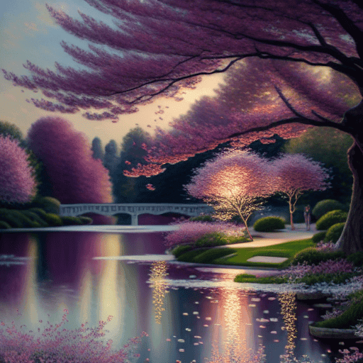 letting go serene image of beautiful tree by pond