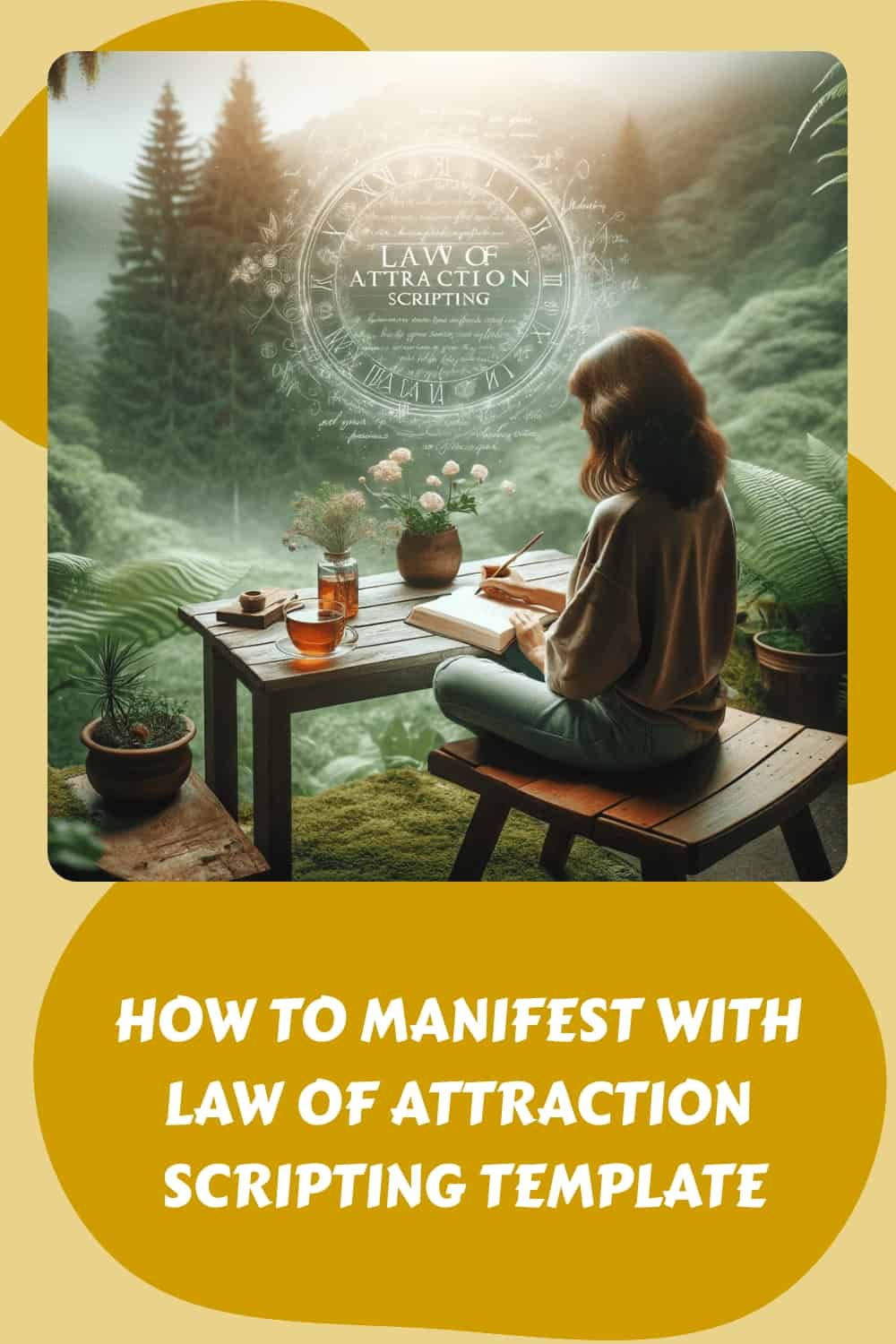 Discover the powerful process of manifesting using a law of attraction scripting template.